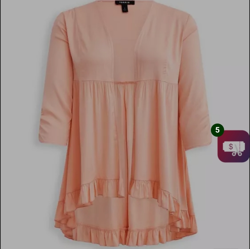 Torrid Peach Kimono Cardigan